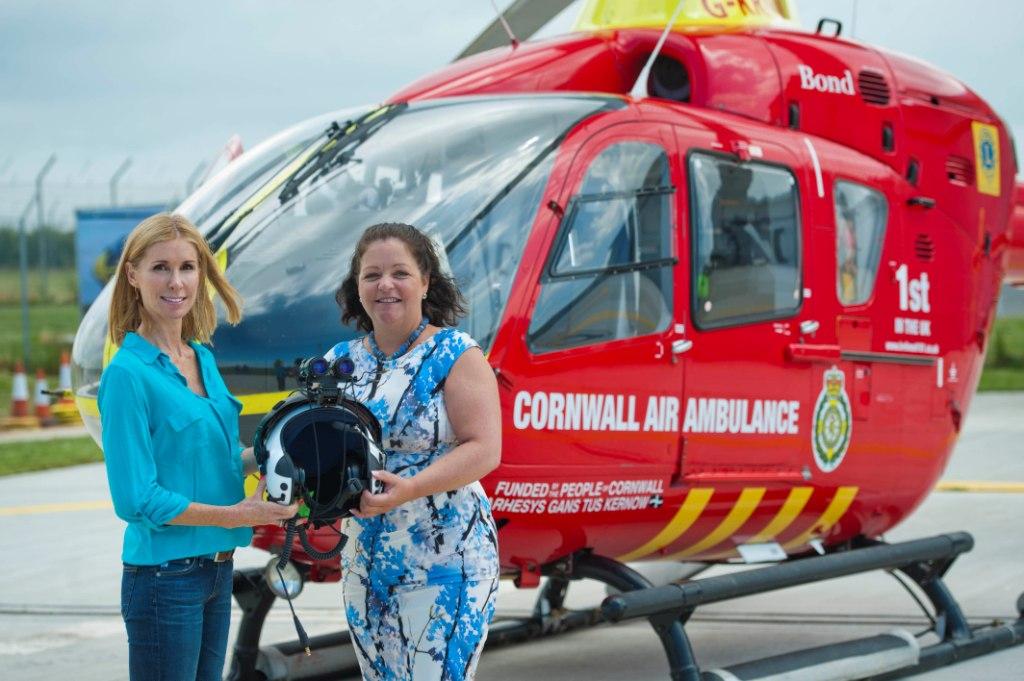 Victoria Milligan (l) with air ambulance chief executive, Paula Martin