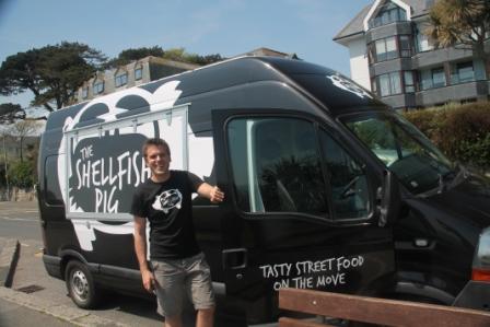 Nick Archer outside his newly branded van