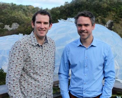 Eden executive director David Harland (l) with Crowdcube co-founder, Luke Lang