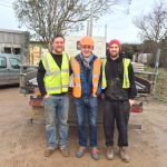 7 Bays Scaffolding’s Luke and Adam with Kevin McLeod (Grand Designs)